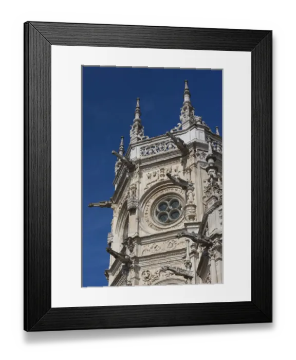 Framed Print : France, Normandy Region, Calvados Department, Caen, Place St-Pierre, Eglise St-Pierre church
