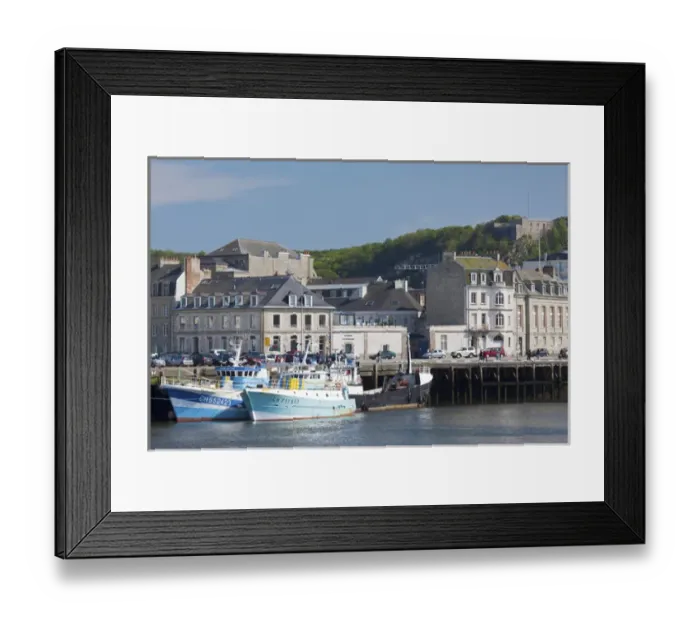Framed Print : France, Normandy Region, Manche Department, Cherbourg-Octeville, Bassin du Commerce basin
