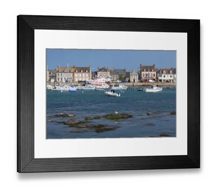 Framed Print : France, Normandy Region, Manche Department, Barfleur, town harbor Framed Print : France, Normandy Region, Manche Department, Barfleur, town harbor
