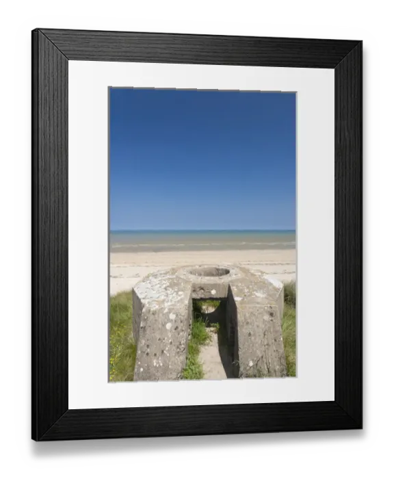 Framed Print : France, Normandy Region, Manche Department, D-Day Beaches Area, WW2-era D-Day invasion Utah Beach