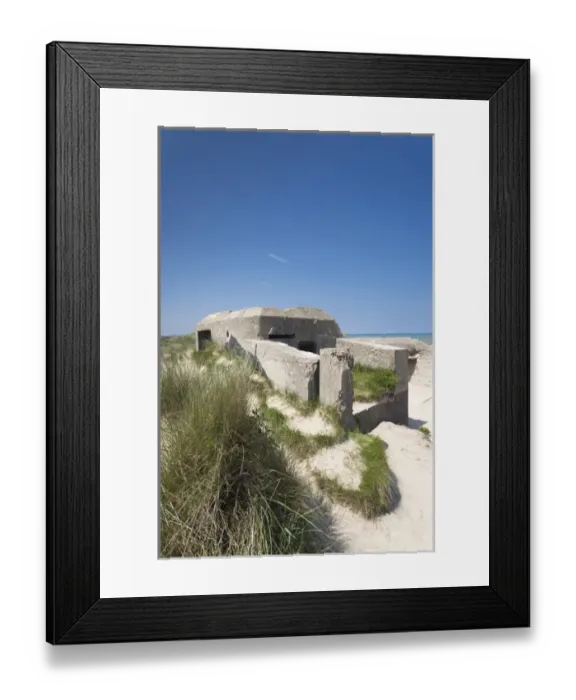 Framed Print : France, Normandy Region, Manche Department, D-Day Beaches Area, WW2-era D-Day invasion Utah Beach