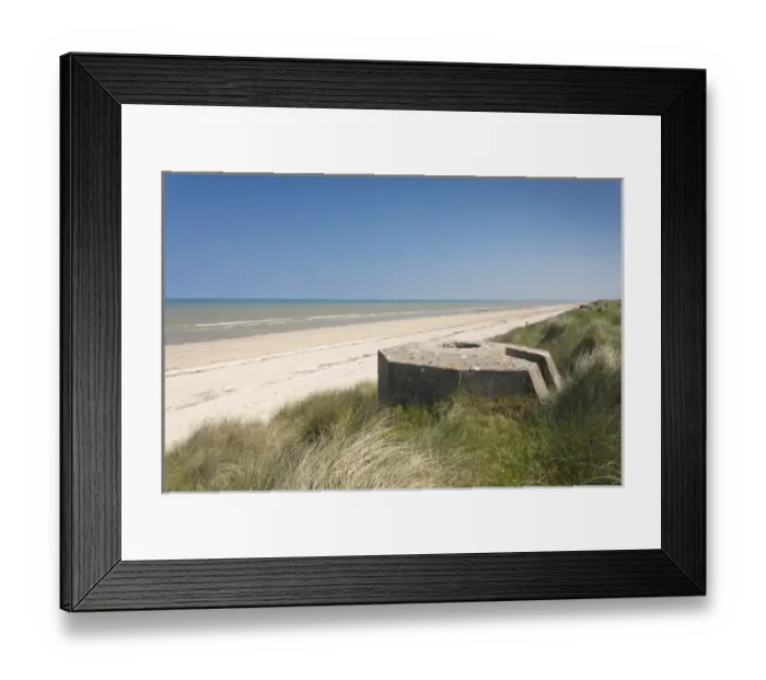 Framed Print : France, Normandy Region, Manche Department, D-Day Beaches Area, WW2-era D-Day invasion Utah Beach