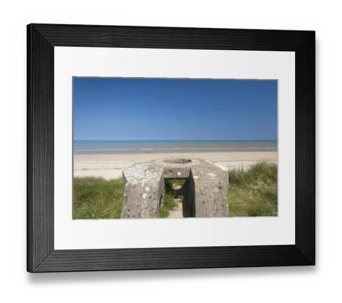 Framed Print : France, Normandy Region, Manche Department, D-Day Beaches Area, WW2-era D-Day invasion Utah Beach