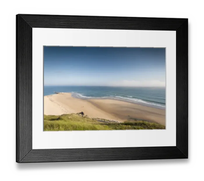 Framed Print : France, Normandy Region, Manche Department, Barneville-Carteret, elevated view of Framed Print : France, Normandy Region, Manche Department, Barneville-Carteret, elevated view of