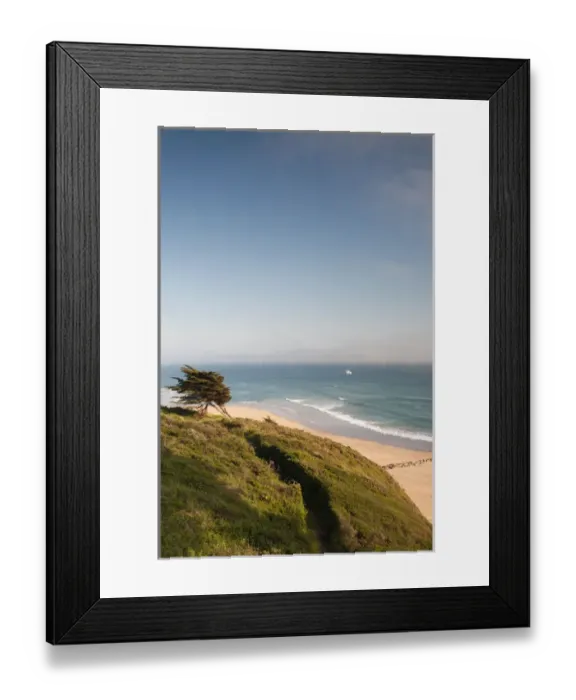 Framed Print : France, Normandy Region, Manche Department, Barneville-Carteret, elevated view of