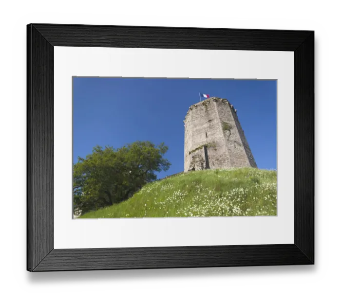 Framed Print : France, Normandy Region, Manche Department, Bricquebec, 14th century castle-keep Framed Print : France, Normandy Region, Manche Department, Bricquebec, 14th century castle-keep