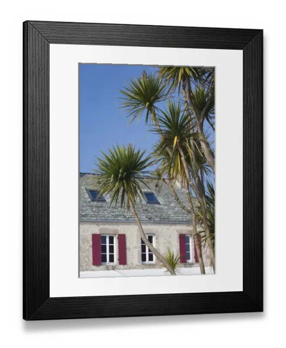 Framed Print : France, Normandy Region, Manche Department, St-Germain des Vaux, building detail