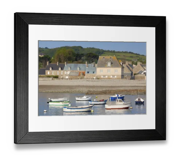 Framed Print : France, Normandy Region, Manche Department, Omonville La Rogue, Le Hable port view Framed Print : France, Normandy Region, Manche Department, Omonville La Rogue, Le Hable port view