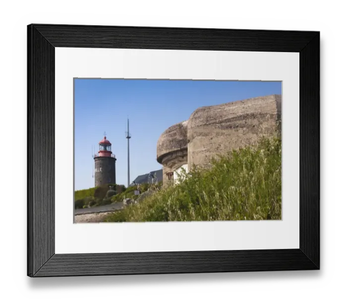 Framed Print : France, Normandy Region, Manche Department, Granville, Granville lighthouse and WW2-era Framed Print : France, Normandy Region, Manche Department, Granville, Granville lighthouse and WW2-era