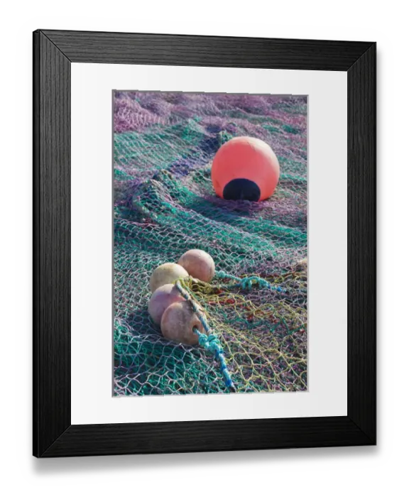 Framed Print : France, Normandy Region, Manche Department, Granville, port, fishing nets Framed Print : France, Normandy Region, Manche Department, Granville, port, fishing nets