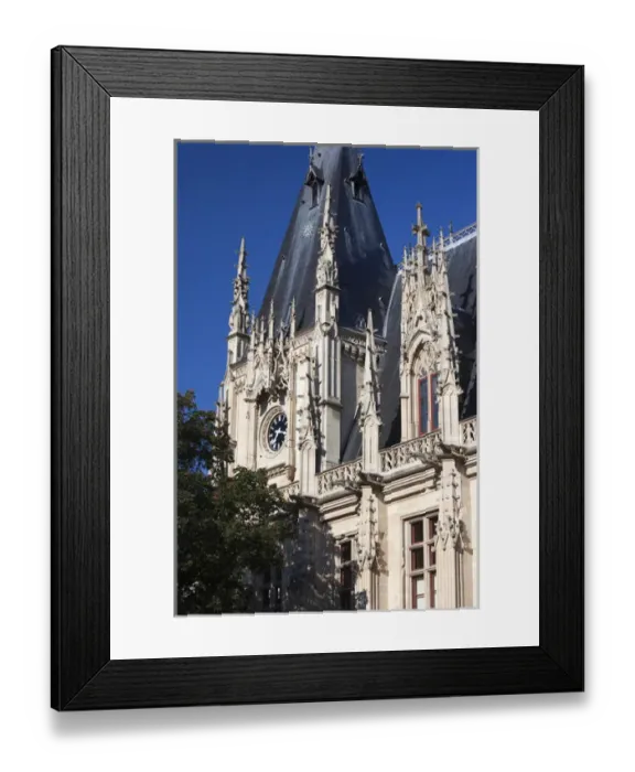 Framed Print : France, Normandy Region, Seine-Maritime Department, Rouen, Palais de Justice, exterior