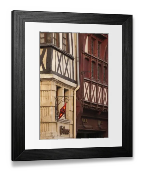 Framed Print : France, Normandy Region, Seine-Maritime Department, Rouen, half-timbered building Framed Print : France, Normandy Region, Seine-Maritime Department, Rouen, half-timbered building
