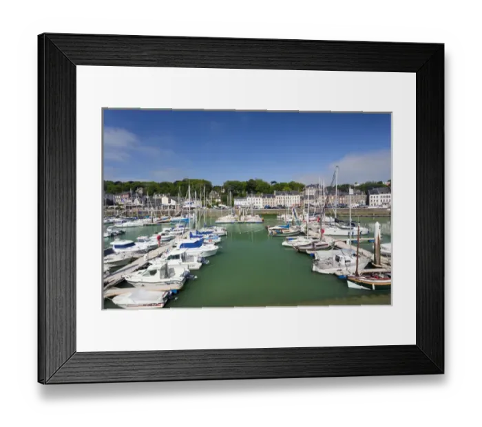Framed Print : France, Normandy Region, Seine-Maritime Department, St-Valery en Caux, port view Framed Print : France, Normandy Region, Seine-Maritime Department, St-Valery en Caux, port view