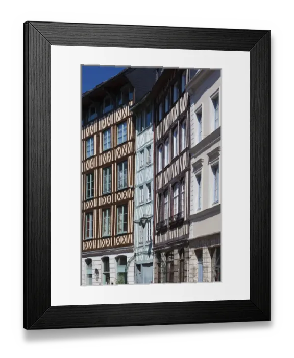 Framed Print : France, Normandy Region, Seine-Maritime Department, Rouen, half-timbered buildings Framed Print : France, Normandy Region, Seine-Maritime Department, Rouen, half-timbered buildings