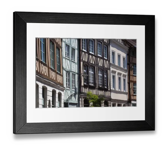 Framed Print : France, Normandy Region, Seine-Maritime Department, Rouen, half-timbered buildings Framed Print : France, Normandy Region, Seine-Maritime Department, Rouen, half-timbered buildings