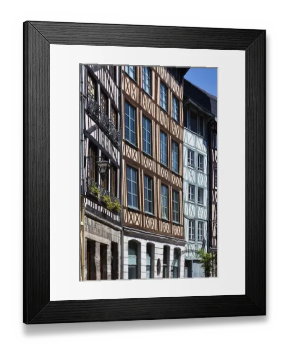 Framed Print : France, Normandy Region, Seine-Maritime Department, Rouen, half-timbered buildings Framed Print : France, Normandy Region, Seine-Maritime Department, Rouen, half-timbered buildings