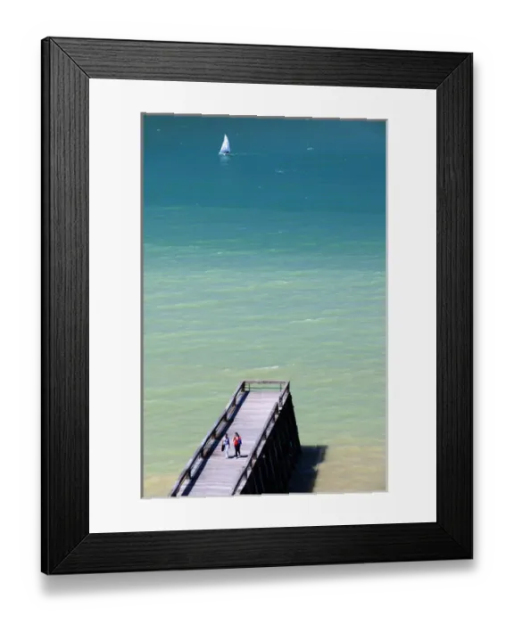 Framed Print : France, Normandy Region, Seine-Maritime Department, Veules les Roses, elevated view Framed Print : France, Normandy Region, Seine-Maritime Department, Veules les Roses, elevated view