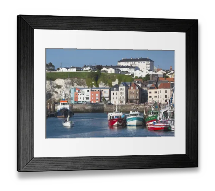 Framed Print : France, Normandy Region, Seine-Maritime Department, Dieppe, view of the Port de Peche Framed Print : France, Normandy Region, Seine-Maritime Department, Dieppe, view of the Port de Peche