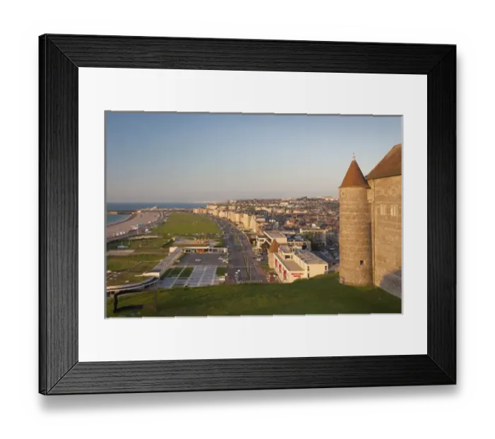 Framed Print : France, Normandy Region, Seine-Maritime Department, Dieppe, city view from Dieppe Chateau Musee