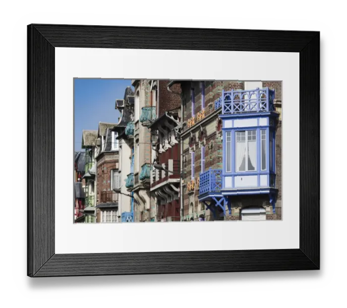Framed Print : France, Normandy Region, Seine-Maritime Department, Mers Les Bains, colorful seaside Framed Print : France, Normandy Region, Seine-Maritime Department, Mers Les Bains, colorful seaside
