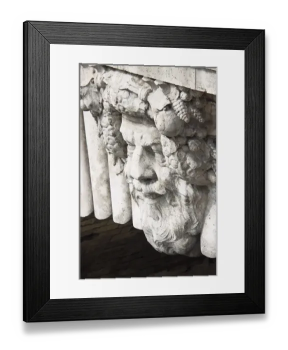 Framed Print : A bust carving on Pont Neuf, Paris, France Framed Print : A bust carving on Pont Neuf, Paris, France