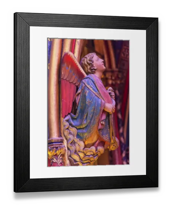 Framed Print : Angel Wood Carving Cathedral Saint Chapelle Paris France Framed Print : Angel Wood Carving Cathedral Saint Chapelle Paris France