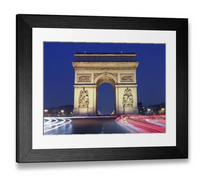 Framed Print : Evening traffic around the Arc de Triomphe, Paris, France Framed Print : Evening traffic around the Arc de Triomphe, Paris, France