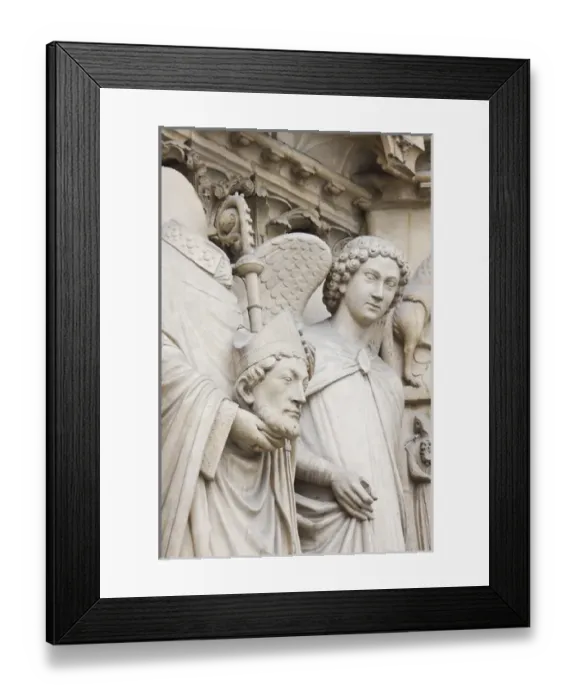 Framed Print : Exterior statue detail, Notre Dame cathedral, Paris, France Framed Print : Exterior statue detail, Notre Dame cathedral, Paris, France