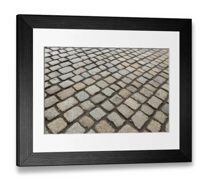 Framed Print : Europe, Germany, Dresden. Close-up up cobblestones
