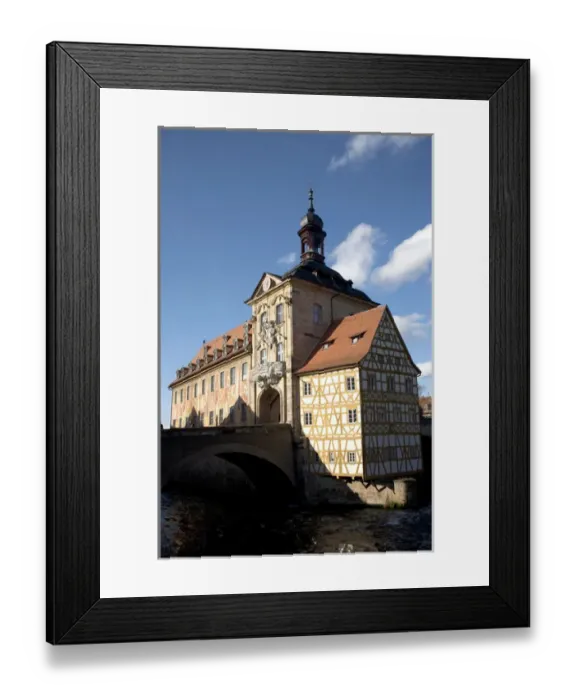 Framed Print : BAMBER17934-2012-BARTRUFF. CR2 - Old City Hall located atop the bridge over the River