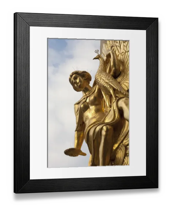 Framed Print : LEIPZIG18497-2012-BARTRUFF. CR2 - Gold- gilded statuary decorates the exterior of Framed Print : LEIPZIG18497-2012-BARTRUFF. CR2 - Gold- gilded statuary decorates the exterior of