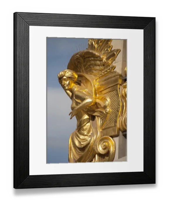 Framed Print : LEIPZIG18533-2012-BARTRUFF. CR2 - Golden statuary decorates the downtown Commerz Bank in Leipzig Framed Print : LEIPZIG18533-2012-BARTRUFF. CR2 - Golden statuary decorates the downtown Commerz Bank in Leipzig