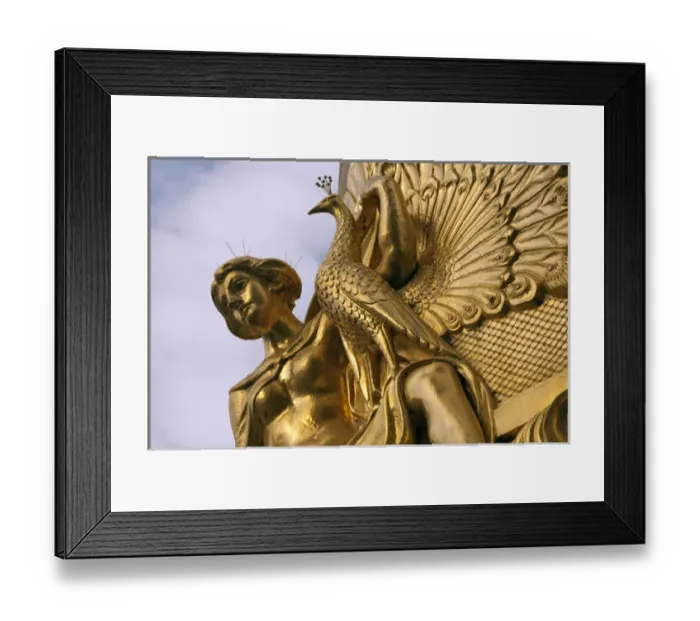 Framed Print : LEIPZIG18498-2012-BARTRUFF. CR2 - Gold- gilded statuary decorates the exterior of Framed Print : LEIPZIG18498-2012-BARTRUFF. CR2 - Gold- gilded statuary decorates the exterior of