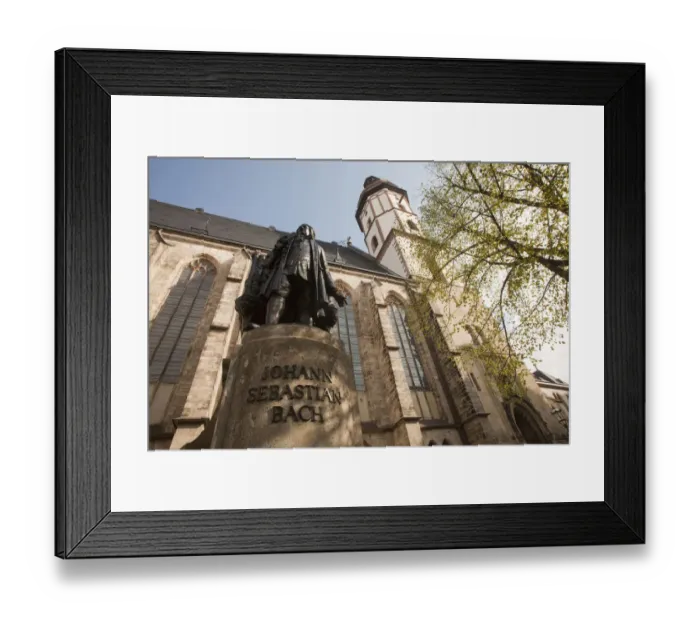 Framed Print : LEIPZIG18546-2012-BARTRUFF. CR2 - Statue of J. S. Bach on grounds of St. Thomas Church Framed Print : LEIPZIG18546-2012-BARTRUFF. CR2 - Statue of J. S. Bach on grounds of St. Thomas Church