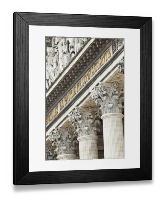 Framed Print : Architectural detail of the Pantheon in the 5th Arrondissement, Paris, France Framed Print : Architectural detail of the Pantheon in the 5th Arrondissement, Paris, France