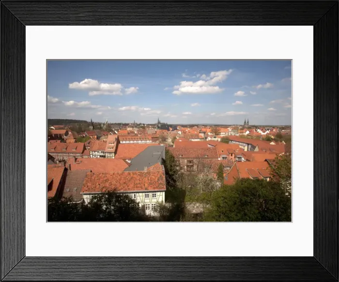 Framed Print : QUEDLINBURG18195-2012-BARTRUFF. CR2 - Rooftops of 1, 300 relic half-timbered buildings Framed Print : QUEDLINBURG18195-2012-BARTRUFF. CR2 - Rooftops of 1, 300 relic half-timbered buildings