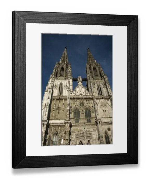 Framed Print : REGENSBURG18371-2012-BARTRUFF. CR2 - Towers of St. Peters Cathedral in Old Town Regensburg Framed Print : REGENSBURG18371-2012-BARTRUFF. CR2 - Towers of St. Peters Cathedral in Old Town Regensburg