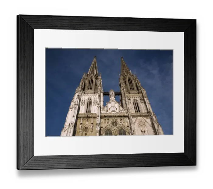 Framed Print : REGENSBURG18372-2012-BARTRUFF. CR2 - Towers of St. Peters Cathedral in Old Town Regensburg Framed Print : REGENSBURG18372-2012-BARTRUFF. CR2 - Towers of St. Peters Cathedral in Old Town Regensburg
