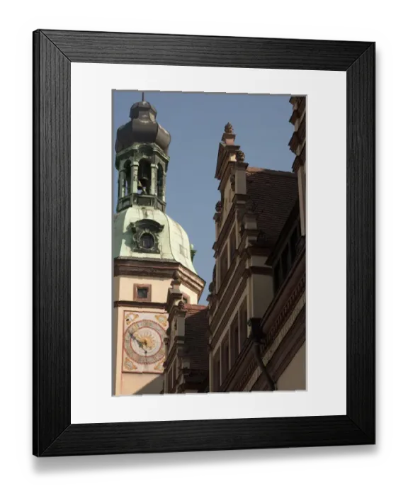 Framed Print : LEIPZIG18796-2012-BARTRUFF. CR2 - Tower and clock of City Hall, Leipzig, Germany Framed Print : LEIPZIG18796-2012-BARTRUFF. CR2 - Tower and clock of City Hall, Leipzig, Germany