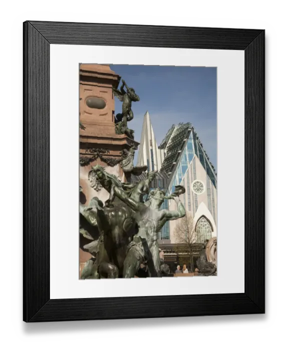 Framed Print : LEIPZIG18820-2012-BARTRUFF. CR2 - Detail of monument in center of Augustus Plaza, center of Leipzig Framed Print : LEIPZIG18820-2012-BARTRUFF. CR2 - Detail of monument in center of Augustus Plaza, center of Leipzig