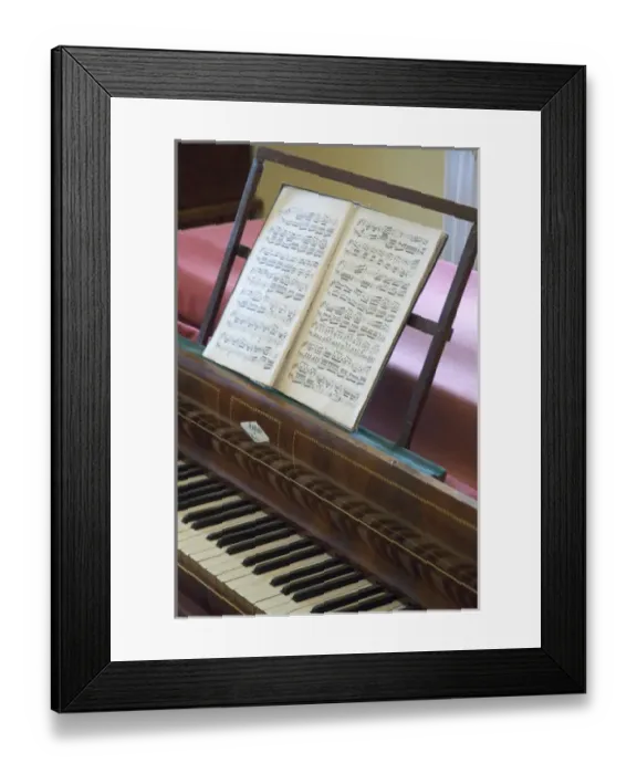 Framed Print : LEIPZIG18952-2012-BARTRUFF. CR2 - A Mendelssohn composition on piano in Mendelssohn House Museum Framed Print : LEIPZIG18952-2012-BARTRUFF. CR2 - A Mendelssohn composition on piano in Mendelssohn House Museum