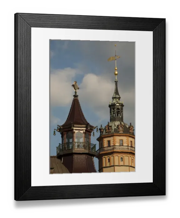 Framed Print : LEIPZIG19025-2012-BARTRUFF. CR2 - Historic towers in the heart of Leipzig, Germany