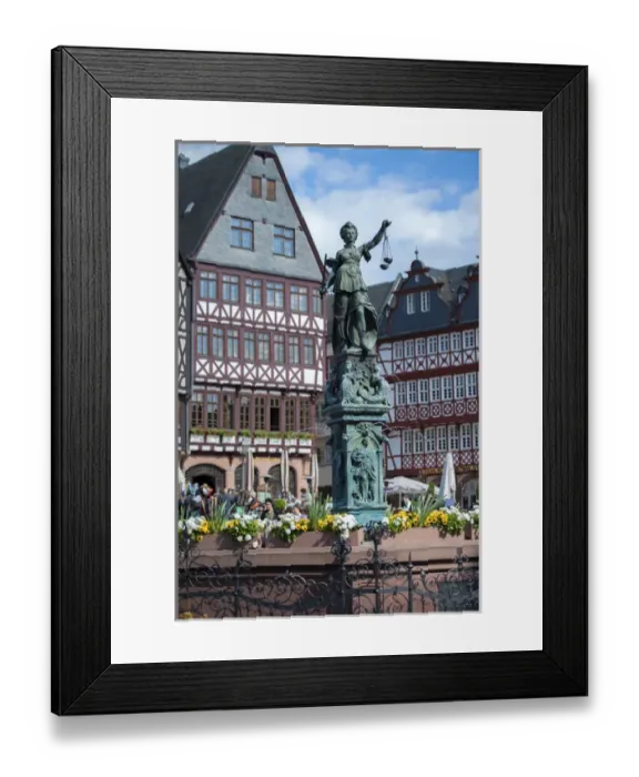 Framed Print : Europe, Germany, Hessen, Frankfurt, WeihnachtsmarktaA, old city center market, fountain Framed Print : Europe, Germany, Hessen, Frankfurt, WeihnachtsmarktaA, old city center market, fountain
