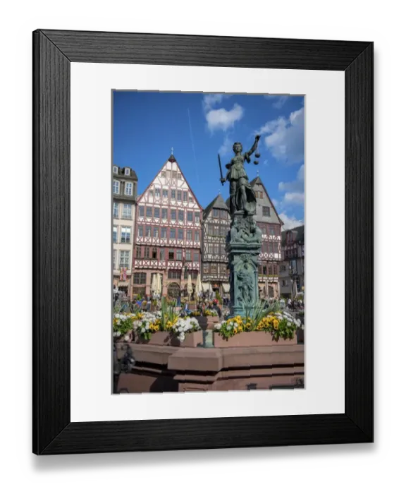 Framed Print : Europe, Germany, Hessen, Frankfurt, WeihnachtsmarktaA, old city center market, fountain Framed Print : Europe, Germany, Hessen, Frankfurt, WeihnachtsmarktaA, old city center market, fountain