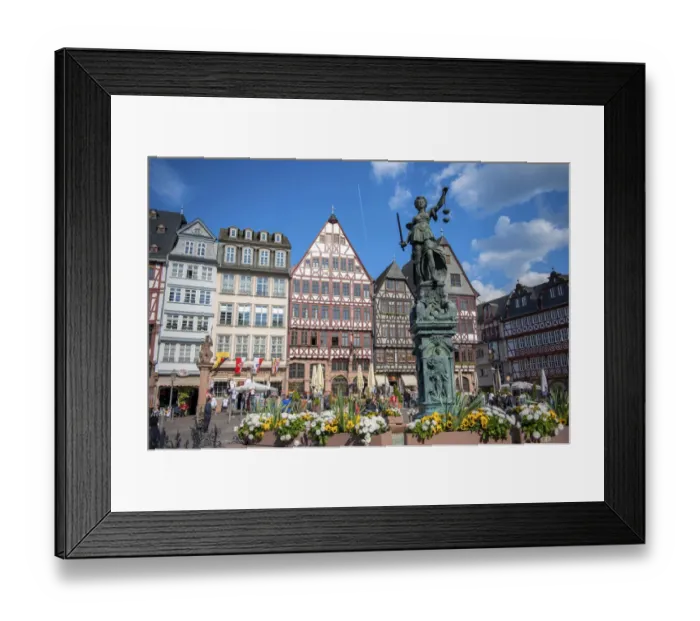 Framed Print : Europe, Germany, Hessen, Frankfurt, WeihnachtsmarktaA, old city center market, fountain Framed Print : Europe, Germany, Hessen, Frankfurt, WeihnachtsmarktaA, old city center market, fountain