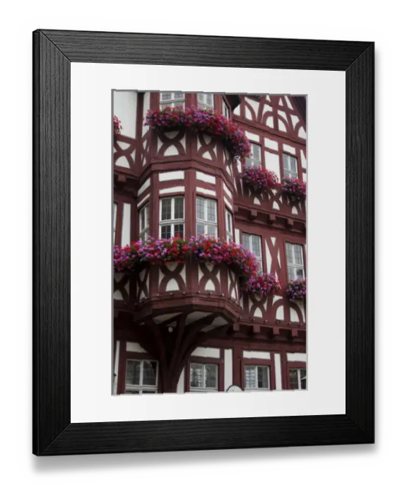 Framed Print : Europe, Germany, Miltenberg, half-timbered buildings Framed Print : Europe, Germany, Miltenberg, half-timbered buildings