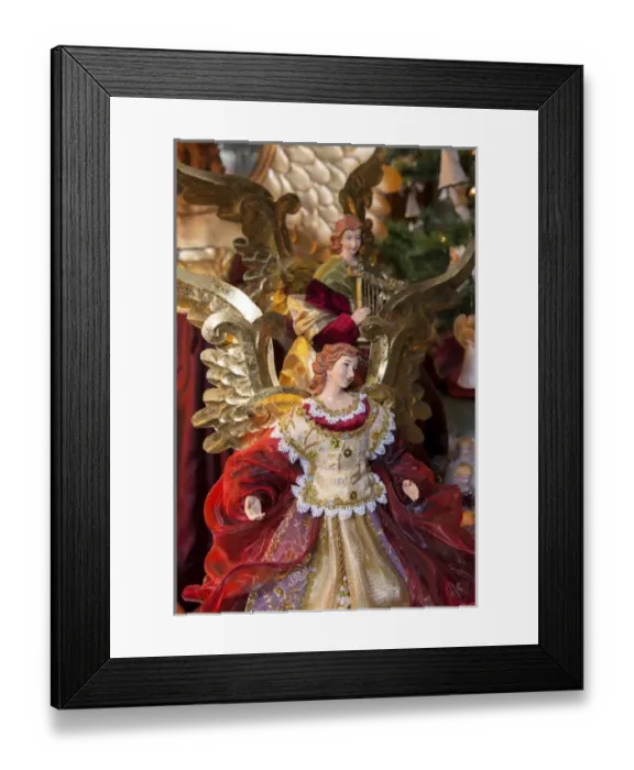 Framed Print : Europe, Germany, Hessen, Rudesheim, Kathe Wohlfahrt, Christmas store, angel