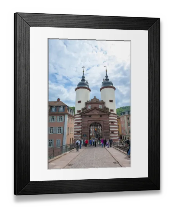 Framed Print : Europe, Germany, Baden-Wurttemberg, Heidelberg, City gate, Carl Theodor Bridge Framed Print : Europe, Germany, Baden-Wurttemberg, Heidelberg, City gate, Carl Theodor Bridge
