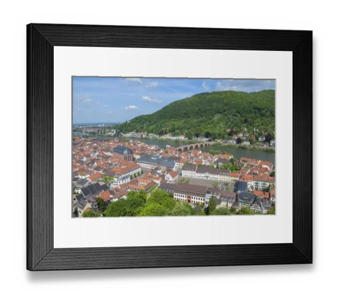 Framed Print : Europe, Germany, Baden-Wurttemberg, Heidelberg, view from Heidelberg Castle, Neckar River Framed Print : Europe, Germany, Baden-Wurttemberg, Heidelberg, view from Heidelberg Castle, Neckar River