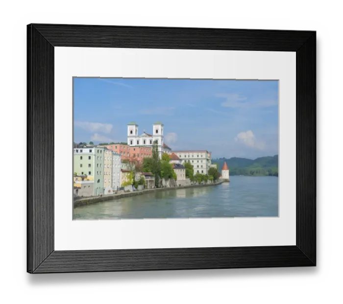 Framed Print : Europe, Germany, Bavaria, Passau, Danube River